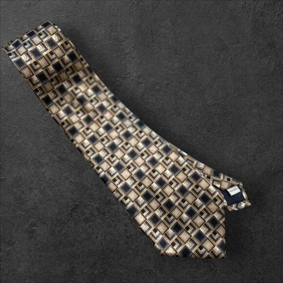 Pierre Cardin Men's Geometric 100% Silk Professional Tie - Picture 2 of 3